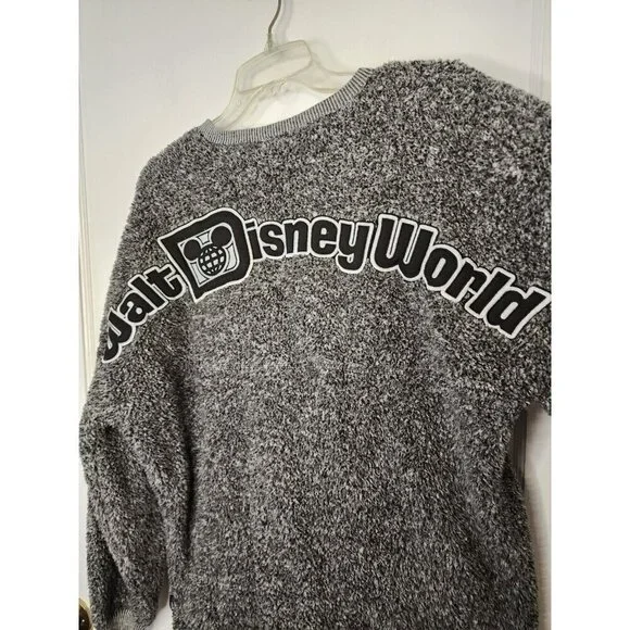 Walt Disney World Grey Sherpa Spirit Jersey Pullover Sweatshirt Size Small - Picture 5 of 6